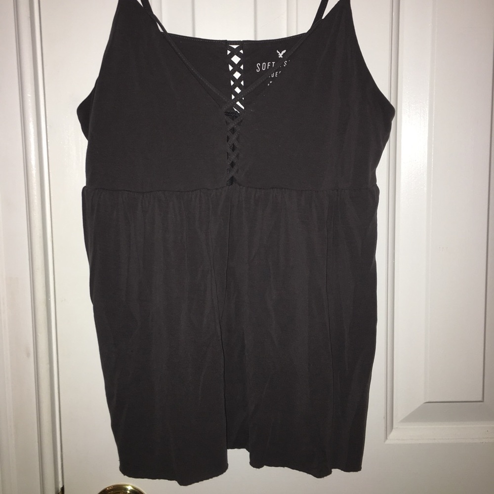 Ultra Soft Criss-cross Grey Tank